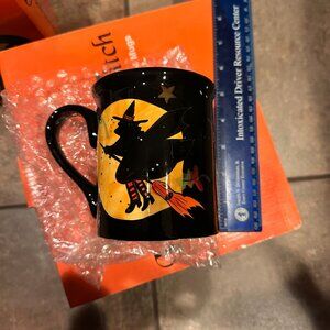 Halloween Witch set of 4 mugs by Certified international/Susan Winget . Open box